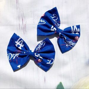 Handmade Dodgers bow
